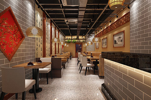 石景山传统中式餐厅餐馆装修设计效果图